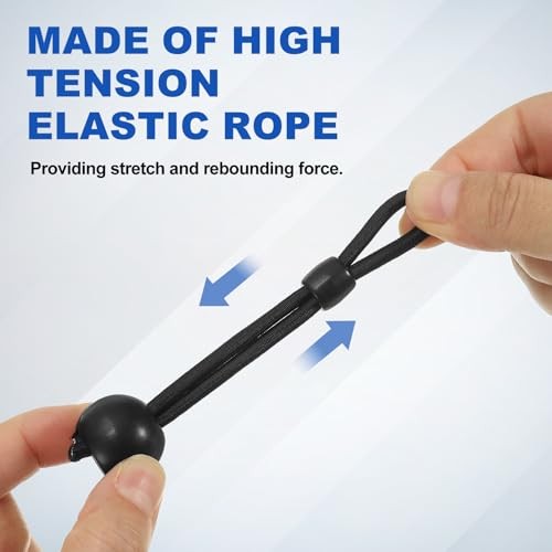 Pcs Ball Bungee Cords, 3 Inch Universal Roller Shade Tie Downs Cords 8 Black gallery