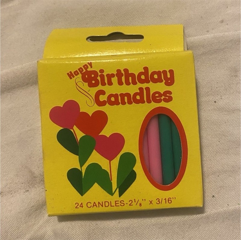 Vintage Betty Crocker colorful 24ct candles