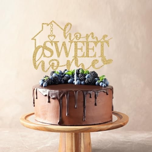 Glitter Home Sweet Home Cake Topper - New Home New Memories Cake Pick, Welcome gallery