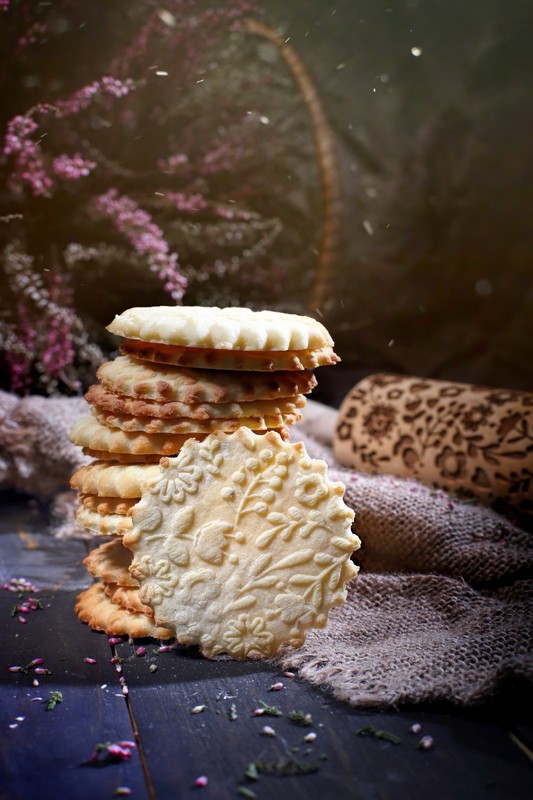 Engraved Rolling Pin Carved Wooden Rolling Folk Textured cookies by Oma Marta gallery