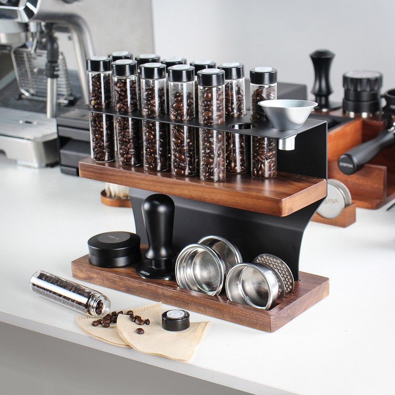 Single Dose Coffee Bean Storage Tubes Espresso Tamper Organizer Utensils Holder gallery
