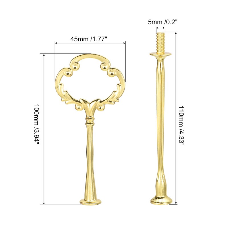8 Set Cake Tray Stand Handle Plate Hardware 3-Tiers Mini Sunflower Gold gallery