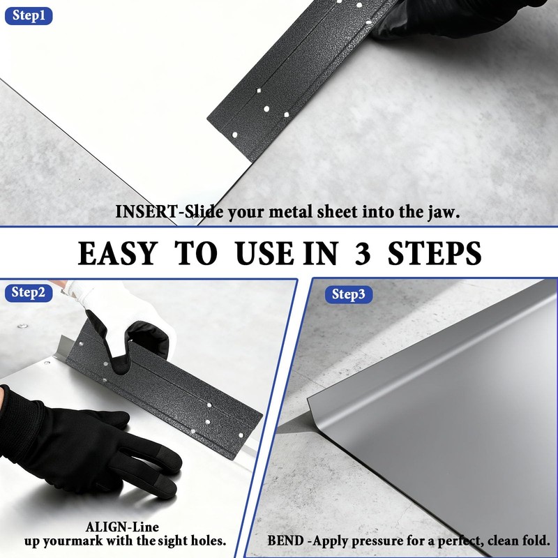 Gaquecy 12 Inch Folding Tool Sheet Metal Bender For Hvac 3/8 1 Fold Depth gallery