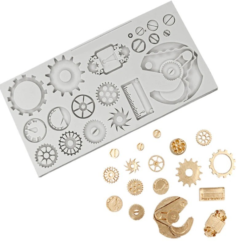 Mechanical Gear Silicone Mold Fondant Cake Decorating Chocolate Tool