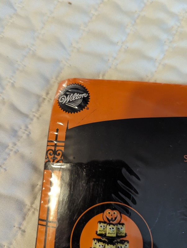 Wilton Halloween 3 Tier Cupcake Cookie Treat Stand Scary Night Pumpkin NEW gallery