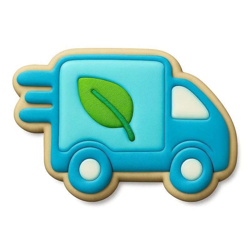 Eco Green Truck Cookie Cutter & Stamp 4x2.8" Green Baking Kitchen Tool gallery