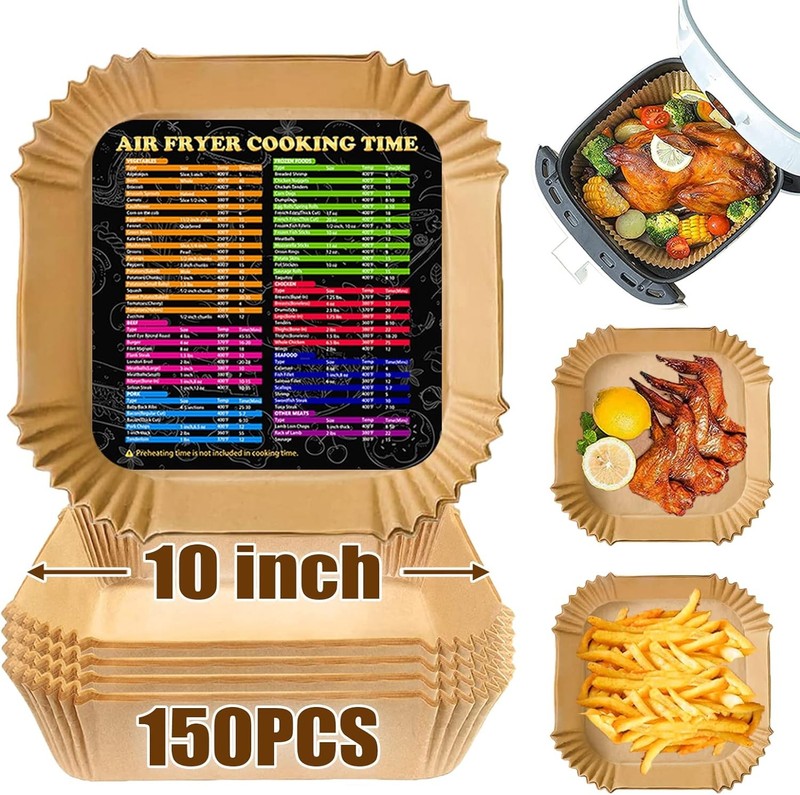 Air Fryer Liners 10 Inch, Square Airfryer Liners Lar Air Fryer Parchment