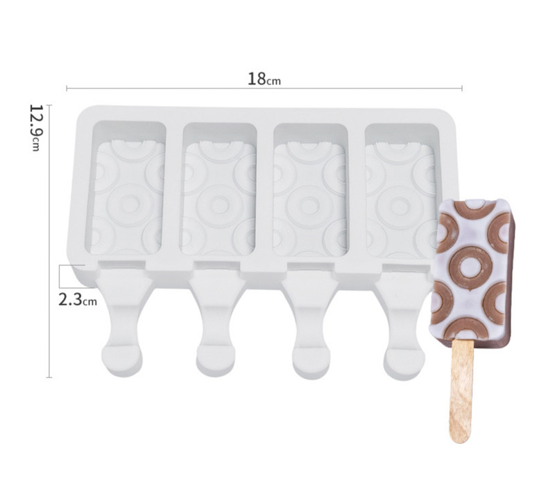 CAKESICLE MOLD (4 Cavity), Popsicle Mold, Silicone Ice Cream Mold, Baking,