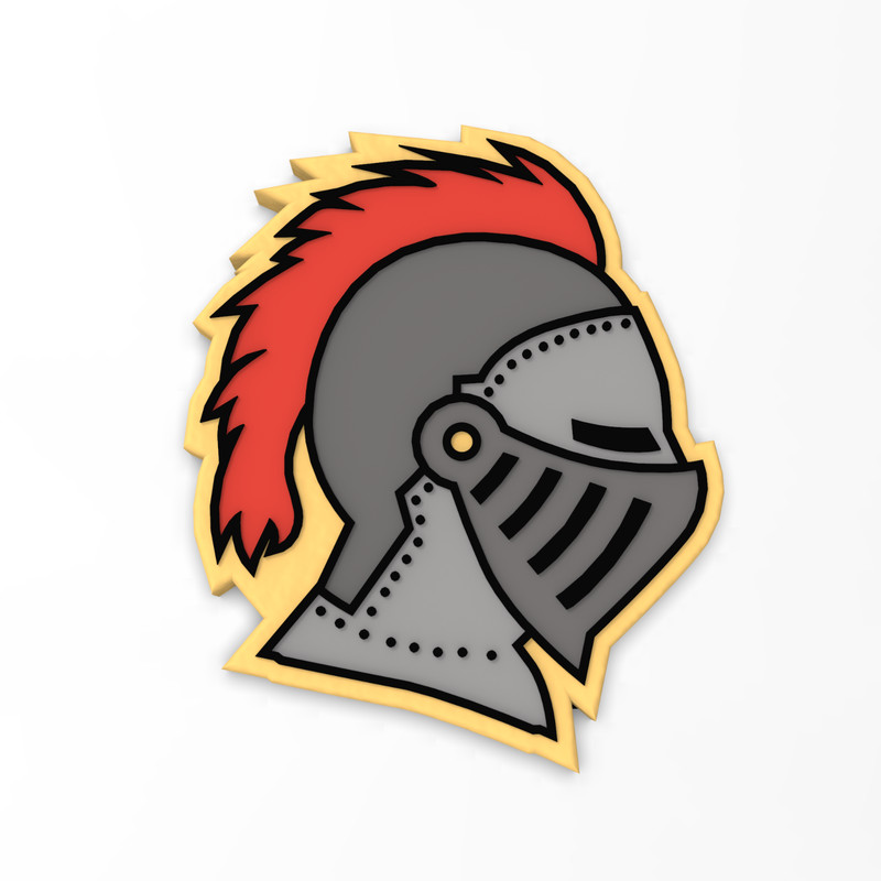 Knight Helmet Cookie Cutter & Stamp | Castle Birthday Medieval Battle Sword gallery