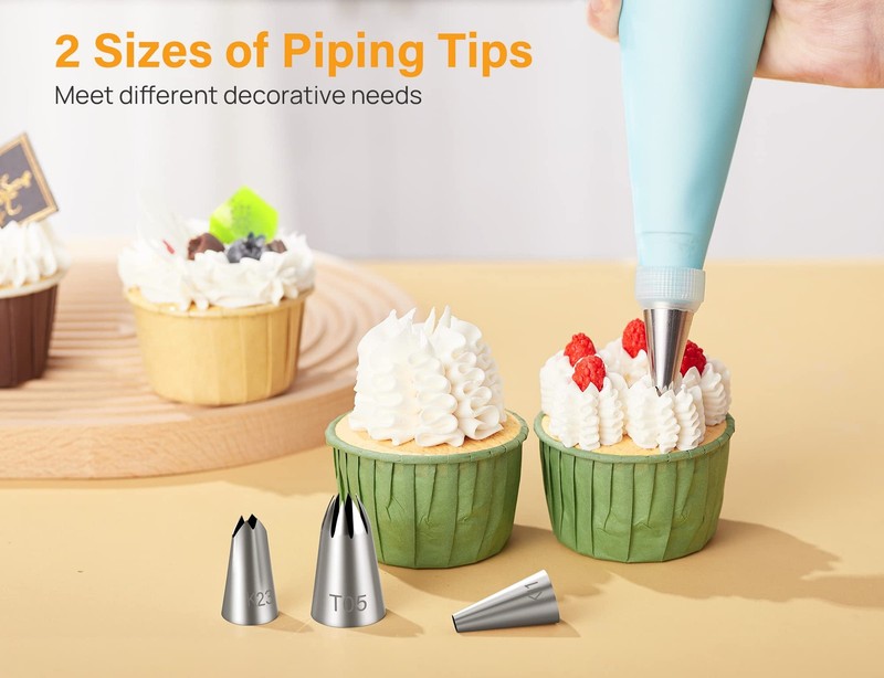 54 in 1 Piping Bags and Tips Set with 13 Large Size Piping Tips, 35 Standard ... gallery