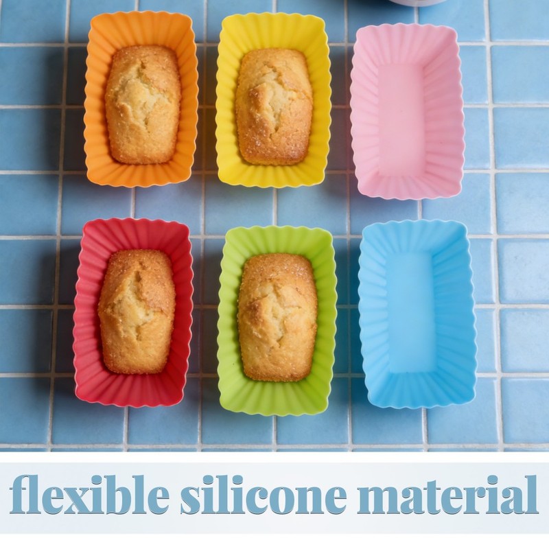 36 Pcs Silicone Baking Molds Reusable Rectangular Muffin Cups For Pastry Lovers gallery