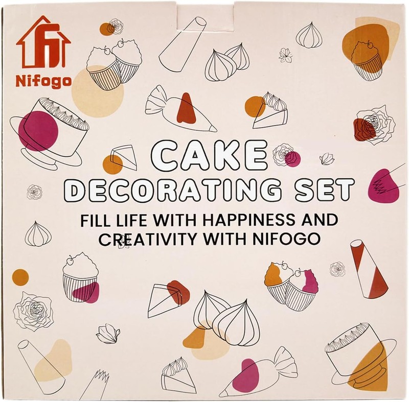 Cake Decorating Supplies Kit Tools 356pcs, Nifogo Baking Accessories Pink gallery