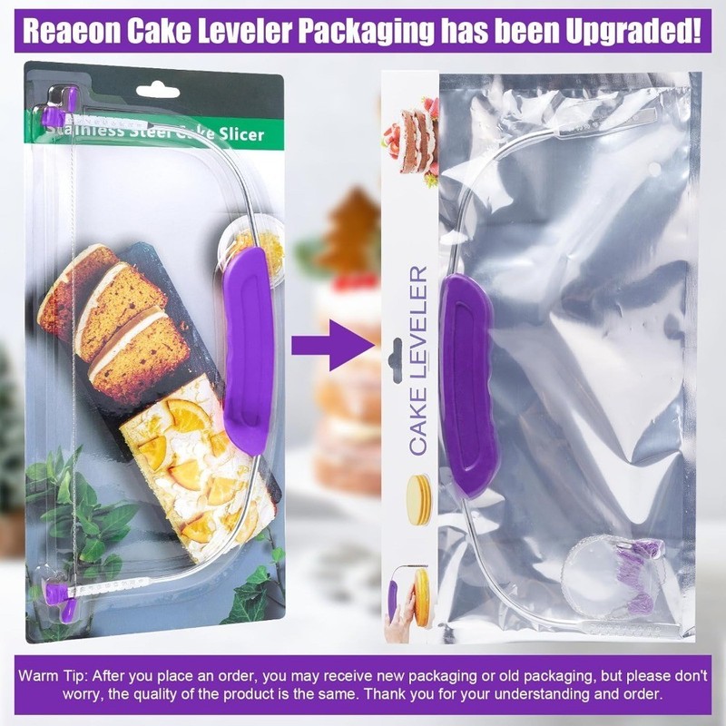 Adjustable Cake Leveler Tool Stainless Steel Wire Slicer with Plastic Handle for gallery