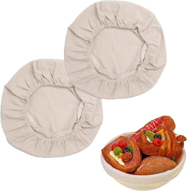 2 Pcs Sourdough Bread Baking Bowl Cover, Reusable Elastic Banneton Covers |