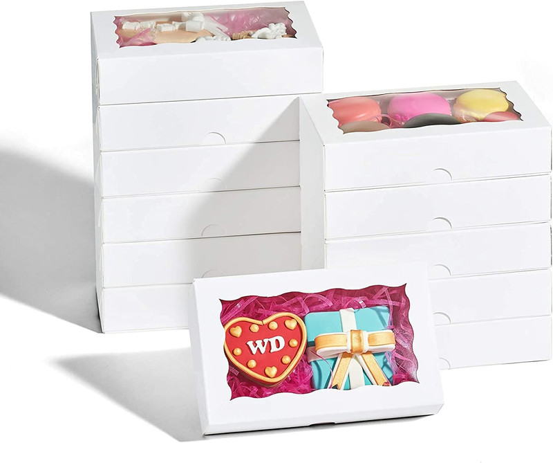 24 Pack 7 x 4 3/8 x 1 1/2 inches Cookies Boxes for 2, Auto-Popup Macaron Boxes f gallery
