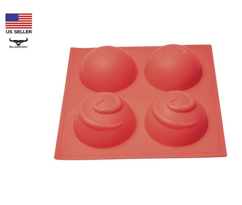 2" Half Ball Sphere 4-Cavity Silicone Baking Cake Mold Hot Chocolate Bombs Mould