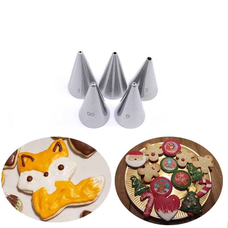 Small Round Piping Tips Set,Icing Piping Nozzles Frosting Tips for Pastry,Wri…