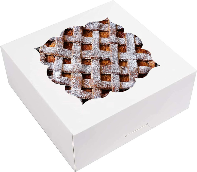 20 Pack Pie Boxes 10x10x3inch Bakery Boxes with Window Dessert Pastry Box for Pi gallery