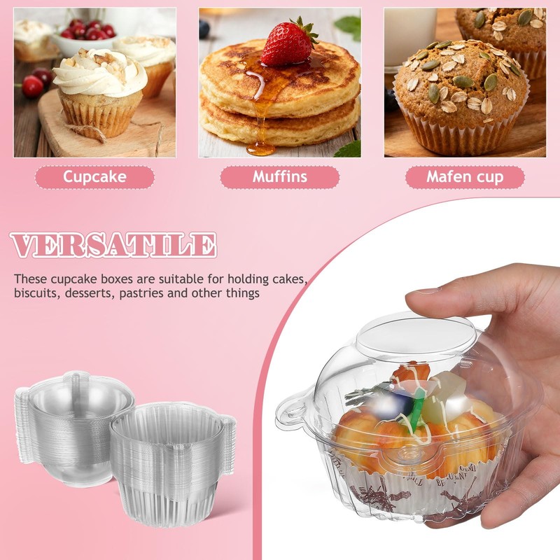 Cute Bear Cake Packaging Boxes - 50 Pcs Adorable Muffin & Dessert Takeout Con... gallery