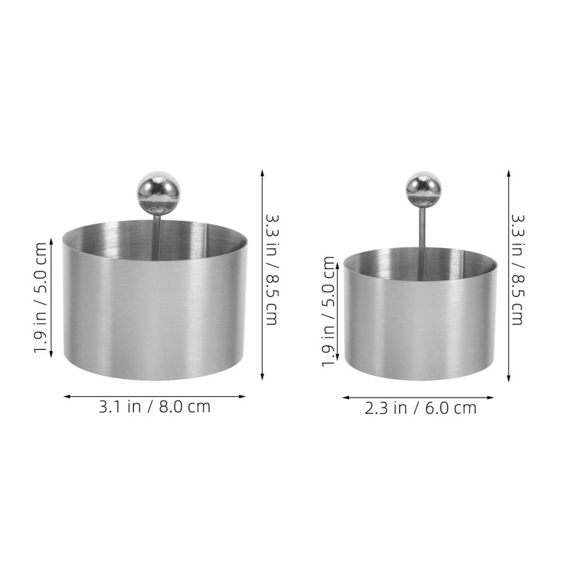 2pcs Burger Patty Press Round: 2" And 3" Mold - Meat Weight gallery