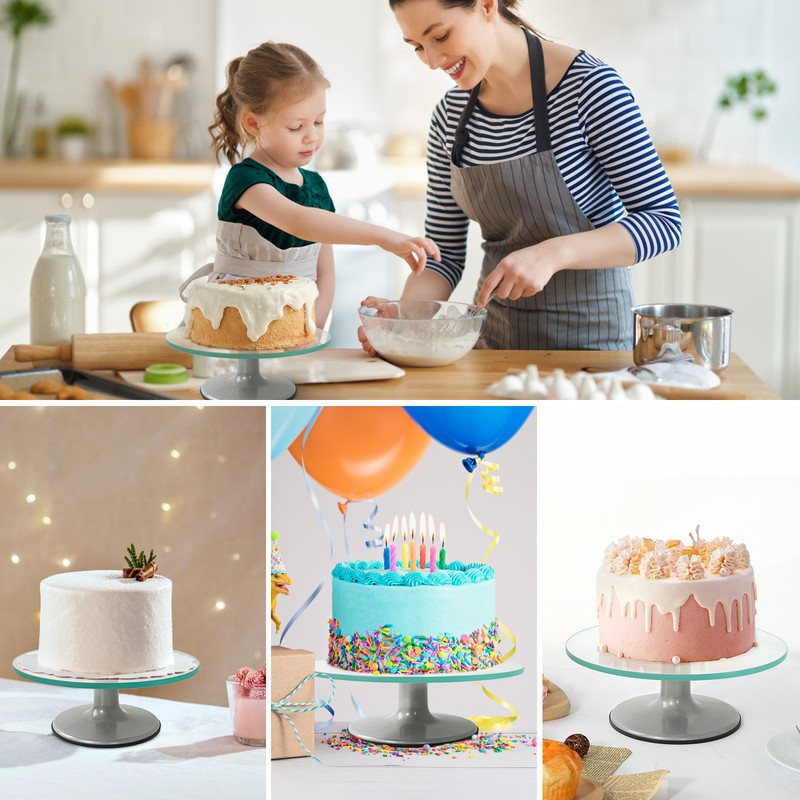 33pc Baking Decorating Supplies Tools Kit W/ 12inch Glass Cake Turntable Stand gallery