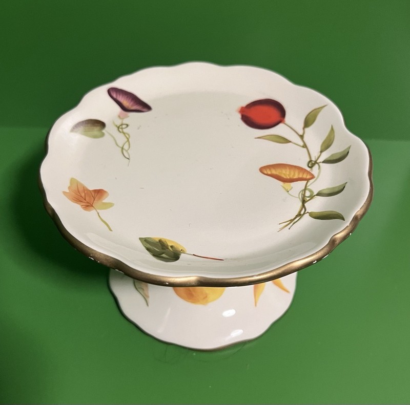White Barn Ceramic Pedestal Tray Cupcake Stand Candleholder Trinket Dish 5.5”H gallery