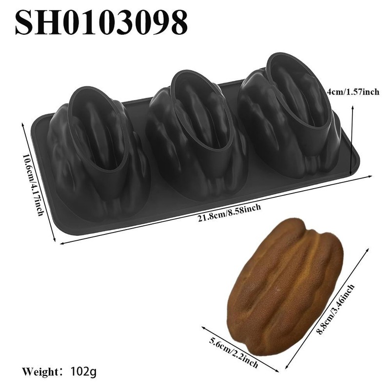 Pecan Nut Silicone Chocolate Mold Food Grade French Mousse Cake Dessert Baking T
