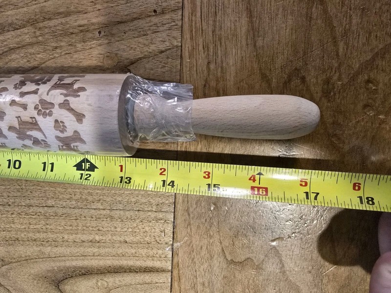 Dog Lovers Embossed Wooden Rolling Pin New Unbranded gallery