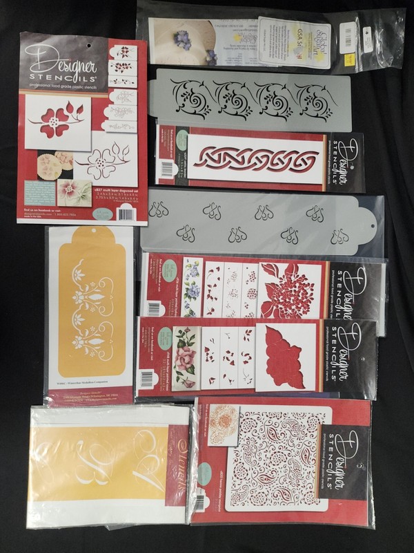 Stencil Set For Cake Or Painting Designer Stencils