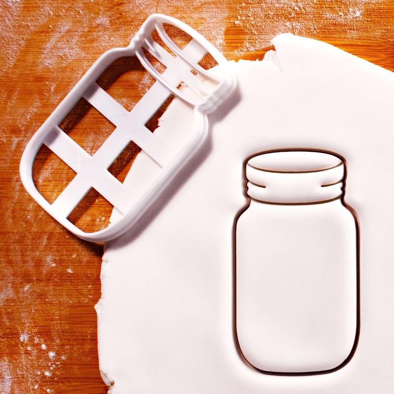 Mason Jar cookie cutter – summer picnic party rustic farm baby shower wedding