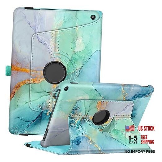 Case for All-New Amazon Fire HD 10 Tablet (13th Generation Emerald Marble