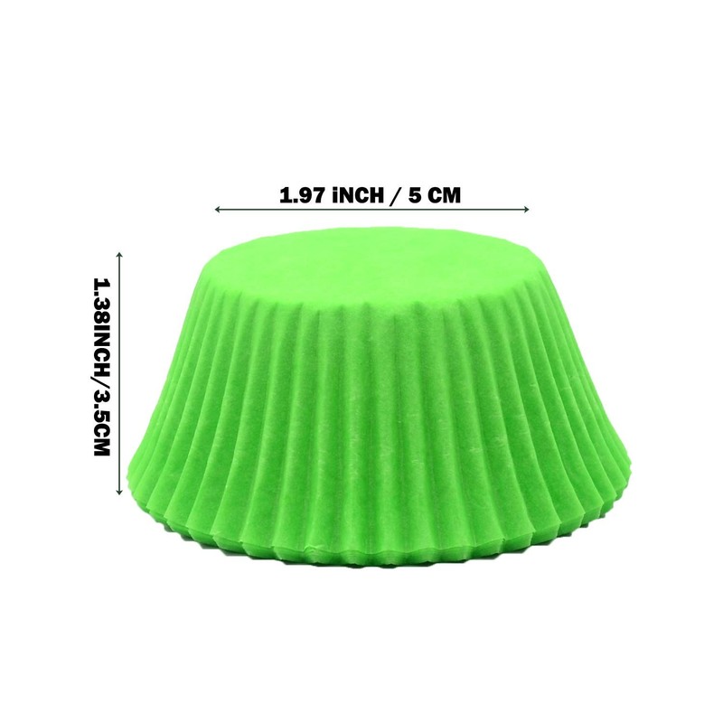 100 PCS Green Greaseproof Cupcake Liners Muffin Paper Baking Cups Standard gallery