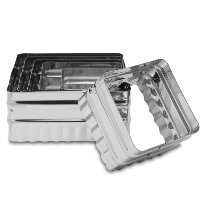 Ateco Stainless Steel Cookie Cutter Set of 6 Fluted and Plain Edges 1.75 to 3…
