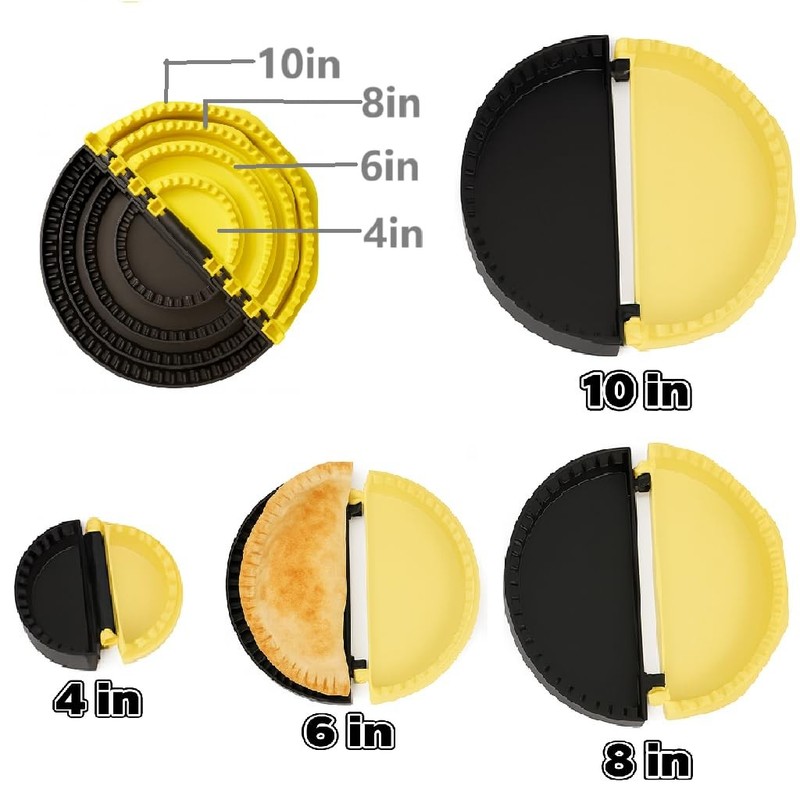 Dumpling Maker & Empanada Press Set, 4 Sizes Foldable Dumpling Mold set with ... gallery