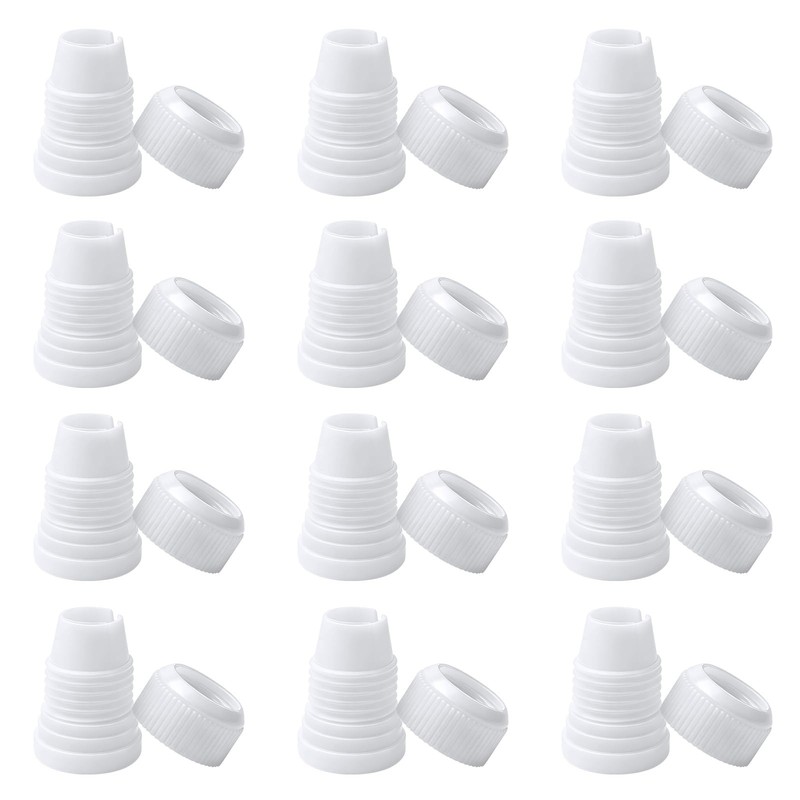 12 PCS Piping Bag Standard Plastic Couplers For Piping Tips And Icing Nozzles