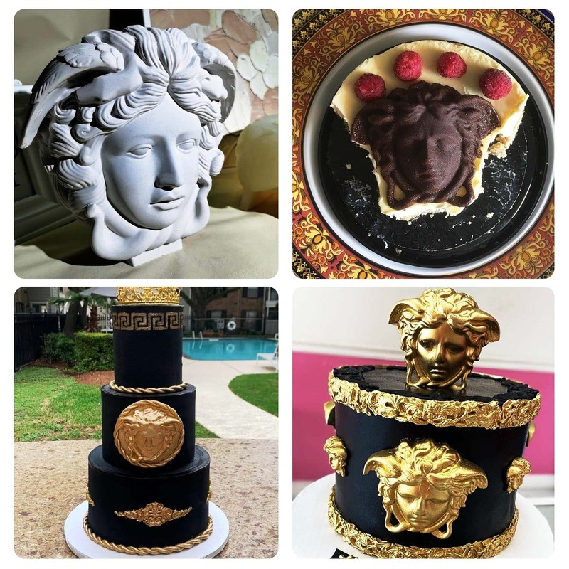 Medusa Fondant Molds, Mythology Goddess Chocolate Baking Mold, XL, Purple gallery