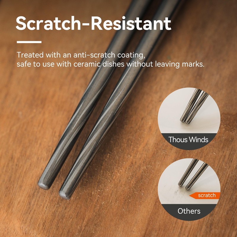 Titanium Chopsticks , Foldable Lightweight Reusable Camping Cutlery, Utensils... gallery