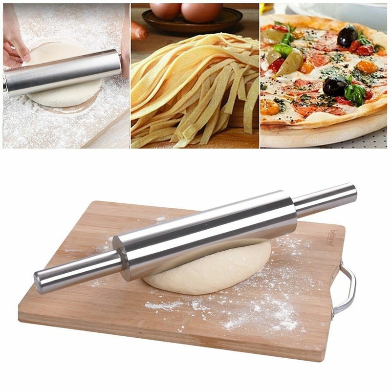 Stainless Rolling Pin Non-stick Pastry Dough Roller Baking Kitchen Tools gallery