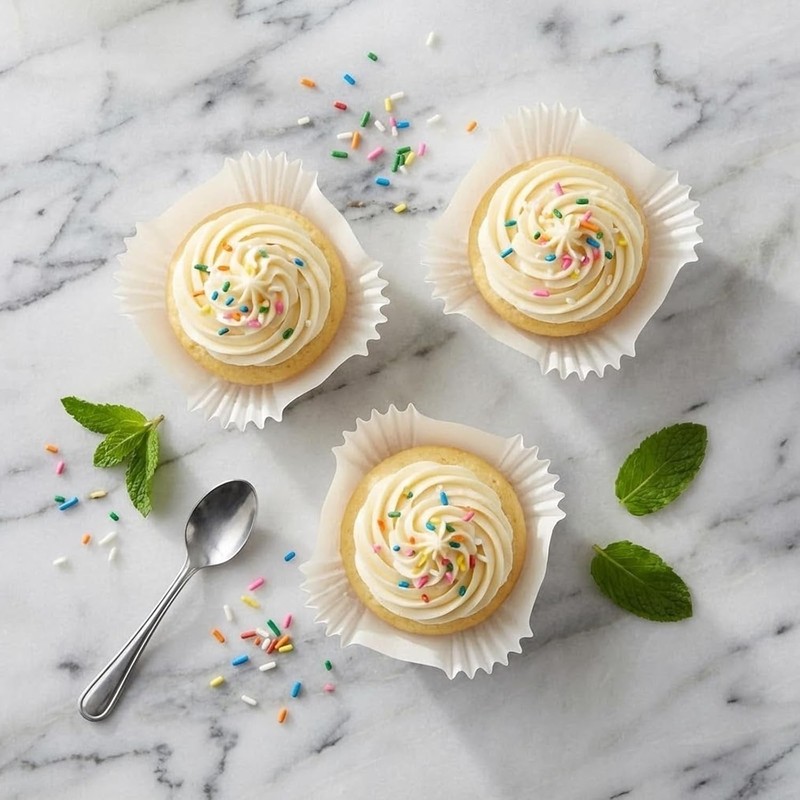 100PCS Square Cupcake Liners 3.7x2.6x1.5 Inch White Cupcake Liners for Baking gallery