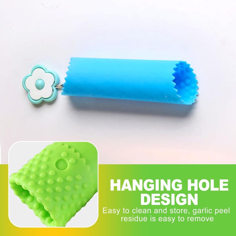 CeroDimo 3 Pack Silicone Garlic Peeler Tube Roller Set Odor Resistant Green gallery