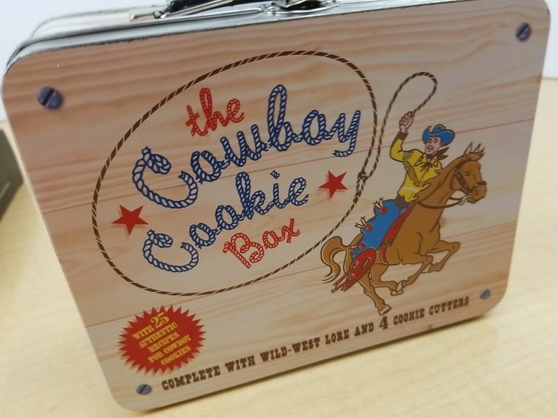 The COWBOY COOKIE Box 4 Cookie Cutters Recipe Book Tin Box Barnes and Noble. (B) gallery