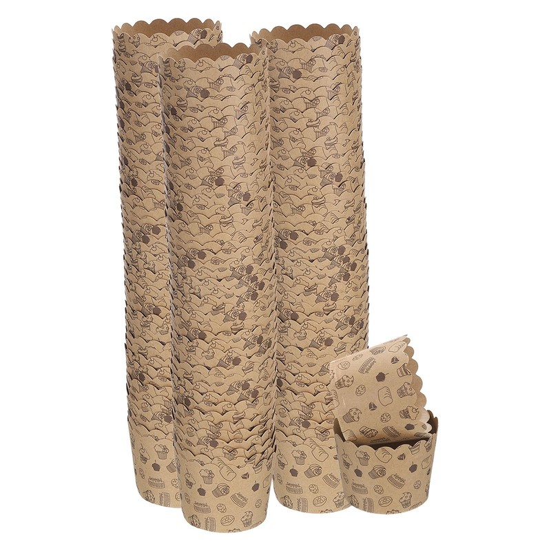 150Pcs Paper Baking Cup Small Brown Kraft Paper Muffins Liner Cupcake Small Cake