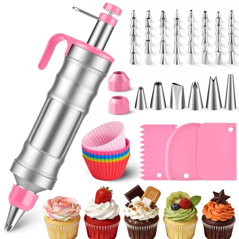Dessert Decorating Syringe Set – Cupcake Icing Piping Kit, Cupcake Frosting