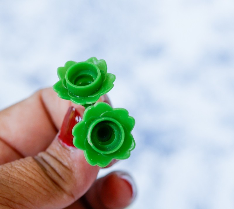 VTG Set of 12 Floral Cake Toppers Candle Holders Retro MCM Party Birthday Decor gallery