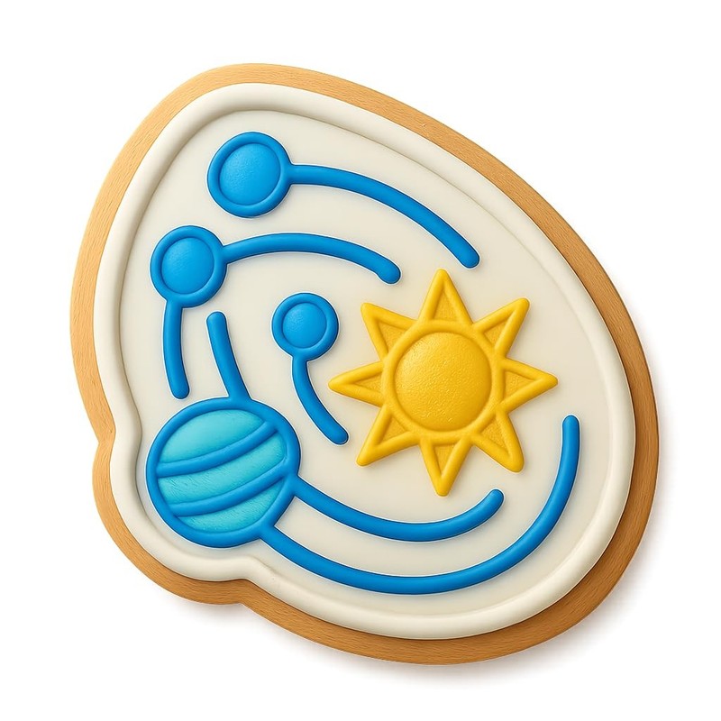 Exoplanet Solar System Cookie Cutter & Stamp, Fondant & Clay - 4x3.5 gallery