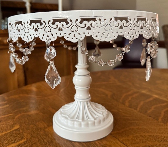 Three-Piece White Dessert Display Set: gallery
