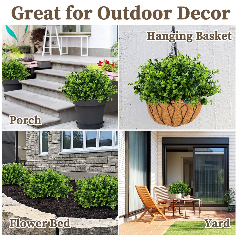 ColoPlay 20 Bundles Artificial Greenery Boxwood 20 PCS, Plants gallery