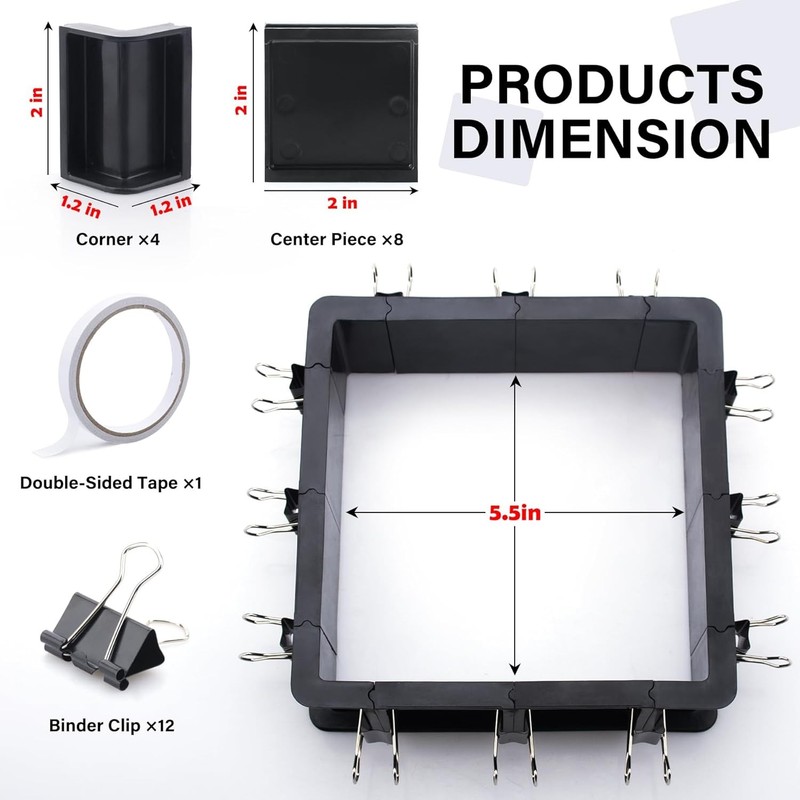 Adjustable Mold Housing Kit for Silicone Molds Making - Plastic Black gallery