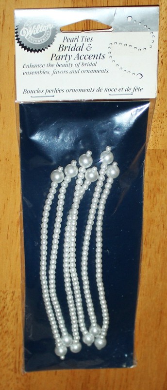 Wilton ~ 5.5 INCH PEARL TIES BRIDAL & PARTY ACCENTS #1006-829 - White - 6 Pieces gallery