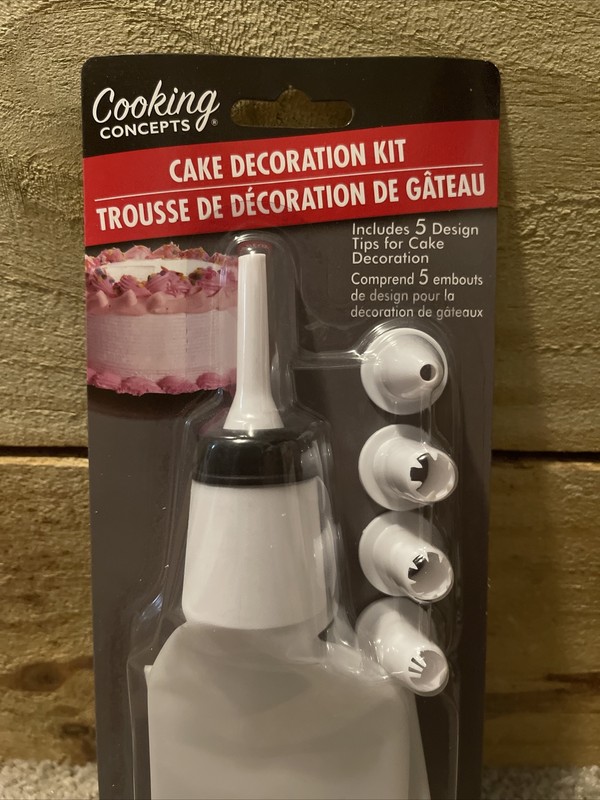 2 New Cake Decoration Kit Pastry Bag + 5 Design Tips gallery